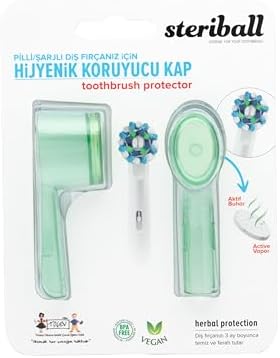 Alternative view of ŞARJLI VE PİLLİ DİŞ FIRÇALARI İÇİN HİJYENİK DİŞ FIRÇASI KORUMA KABI-2'Lİ YEŞİL X 2