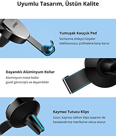 Alternative view of Mekanik Araç İçi Telefon Tutucu Siyah