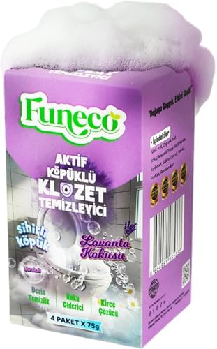 Tuvalet Klozet WC Lavabo Temizleyici Aktif Köpüklü Doğa Dostu 4x75g (300g) Aylık Paket – Lavanta Ferahlığı