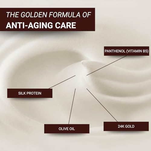 Age Reverse Kırışıklık Karşıtı Altın Krem 50 ml – 24K Altın, İpek Proteini, Pantenol ve Zeytinyağı İçerikli – Cilt Sıkılaştırıcı ve Nemlendirici