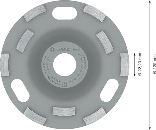 Professional Accessories 2608601763 Elmas Taşlama Diski Expert Açılı Taşlama Makinesi (Beton için, Taşlama Diski: 125, Delik Çapı: 22,23 mm, Beton Bileyici için Aksesuar) - Görsel 2