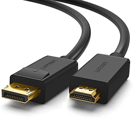 4K Displayport HDMI Dönüştürücü Kablo, Siyah, 1.5 Metre