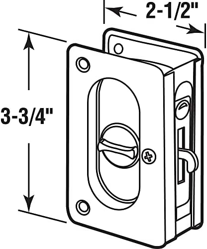 Prime-line Products N 7367 Pocket Door Privacy Lock With Pull, 7.6cm - 1.9cm, New - Görsel 3
