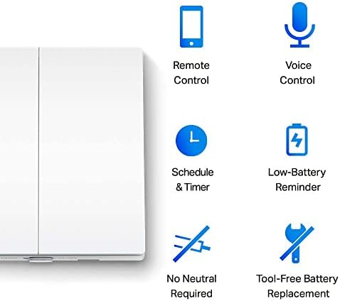 S220, Akıllı Işık Anahtarı, Uzaktan Kumanda, Aletsiz Pil Değiştirme, Nötr Gerekmez, Tüm ampullerle uyumlu, Alexa ve Google Home ile Çalışır, Tapo Hub Gereklidir Ayrıca Satılır - Görsel 3