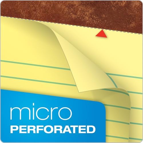 Tops yasal Pad Legal Pad, 8 – 1/2 x 11 – 3/10,2 cm, delikli, 3-delik delikli, Kanarienvoegel, Legal/Genişlik Rule, 50 yaprak Pro blok, 12 PADS Pro Pack (75351)