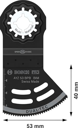 1x PRO AYZ 53 BPB Dual-Tec Bıçak (Alçıpan Panel, Çivili Ahşap, Genişlik 53 mm, Professional Aksesuar Çok Fonksiyonlu Makine)
