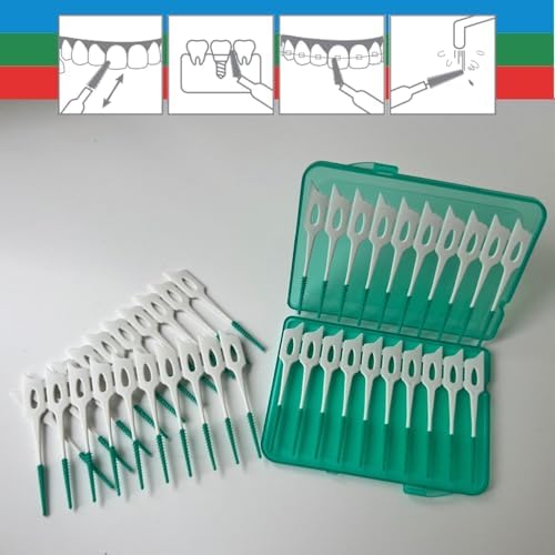 StopEver Well Tooth Arayüz Fırçası, Normal Boy, Beyaz & Yeşil, 3 Paket, 120 Adet