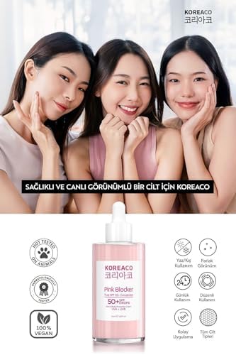 Blocker Pink Yüzde Yüz Saf Spf 50+ Ton Eşitleyici Yüksek Uvb ve Uva Korumalı 50ml Güneş Serumu