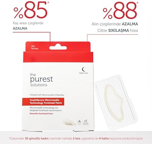 The Purest Solutions Microneedle Teknolojili İnce Çizgi Karşıtı Alın Bölgesi Patch