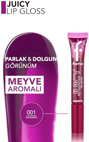 Doğal Renk Veren Meyve Aromalı Nemlendirici Dudak Parlatıcısı 001 RASPBERRY