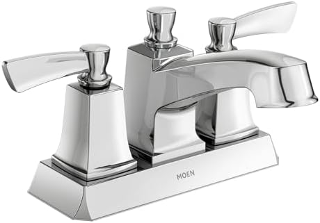 Moen WS84922 Conway İki Saplı Orta Set Drenaj Montajlı Banyo Musluğu, Krom - Görsel 3