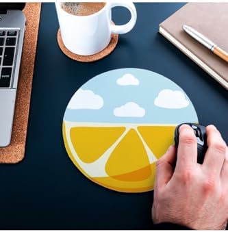 Alternative view of Limon Desenli Yuvarlak Mousepad 20 x 20 cm