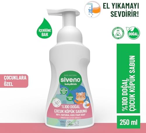 Alternative view of Siveno%100 Doğal Zeytinyağlı Çocuk Köpük Kastil Sabun Yoğun Nemlendirici Arındırıcı Bitkisel Vegan 250 ml
