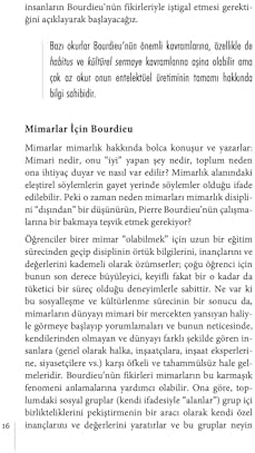 Mimarlar İçin Bourdieu: Mimarlar İçin Düşünürler