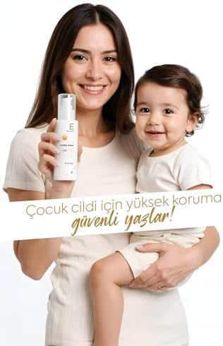 Çocuk Güneş Kremi SPF 50+ Hassas Ciltler İçin Suya Dayanıklı Yüksek Koruma