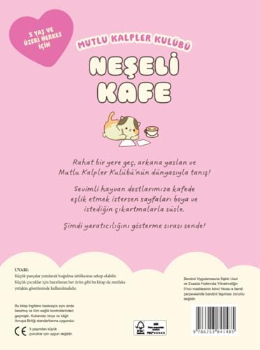 Alternative view of Neşeli Kafe - Mutlu Kalpler Kulübü - Çıkartmalı Boyama Kitabım