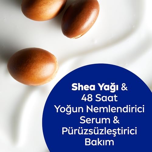 Nemlendirici El ve Vücut Bakım Kremi Pürüzsüzleştirici 400 ml, Kuru Ciltler,48 Saat Yoğun Nemlendirme,Shea Yağı