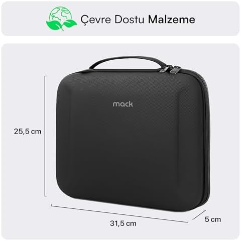 X MCE-1402 Sert Yapılı Çanta, 13” iPad Pro M4, 13” Air M3 (2025)&M2(2024), 12.9” Pro M2&M1 modelleri için Koruyucu kılıf, Aksesuar Düzenleyicili iPad Taşıma Kılıfı