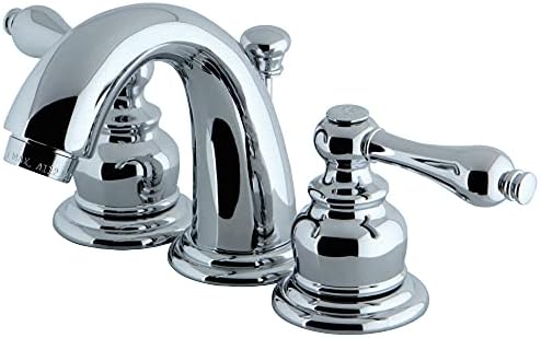 Brass KB911AL Victoria Mini Pirinç Pop-up ile Yaygın Lavabo Bataryası, Parlak Krom, 10,5 cm Ayarlanabilir Merkez - Görsel 3
