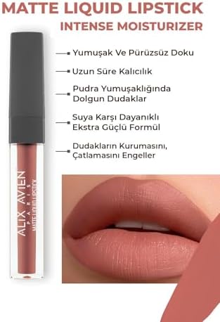 Alternative view of Uzun Süre Kalıcı Kadifemsi Kuruma Yapmayan Mat Likit Ruj - Lipstick 504 Spicy Terracott