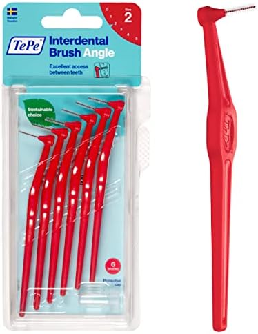 Angle (ISO boyut 2: 0,5 mm) Kırmızı Açılı Aralıklı Fırça (1 x 6 Adet)