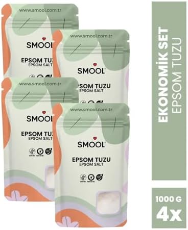 Alternative view of Epsom Tuzu 4'lü Set (4x1000 GR) İngiliz Tuzu Katkısız, Banyo Tuzu Ayak Banyosu Peeling 4 Kg