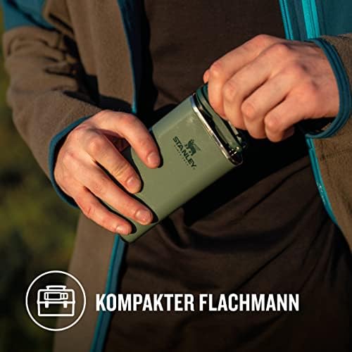 Alternative view of Klasik Paslanmaz Çelik Cep Matarası, 0.23 Litre, Yeşil (Hammertone Green)