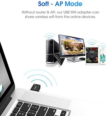 AC 1300 Mbit/s USB WLAN Adaptörü, Çift Bant WiFi Stick 2.4G/5GHz USB3.0 Adaptör Kablosuz Ağ Alıcısı WiFi Dongle, Masaüstü Bilgisayar/Dizüstü Bilgisayar için, Windows 11/10/8.1/7/ Mac OS X