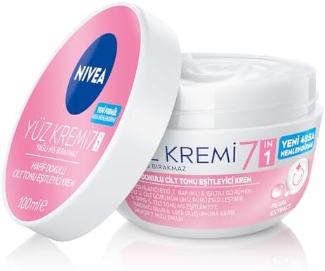 Cilt Tonu Eşitleyici Yüz Kremi 100 ml, Eşit Cilt Tonu, 24 Saat Nemlendirici Yüz Kremi, SPF15 ile Güneş Koruyucu, Hızlı Emilir, Cilt Leke Oluşumunu Önlemeye Yardımcı, Hassas Ciltler için