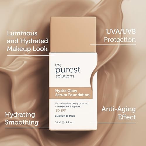 Alternative view of The Purest Solutions Nemlendirici & Canlandırıcı Serum Fondöten SPF 50, 30 Mililitre – Orta/Koyu Ton