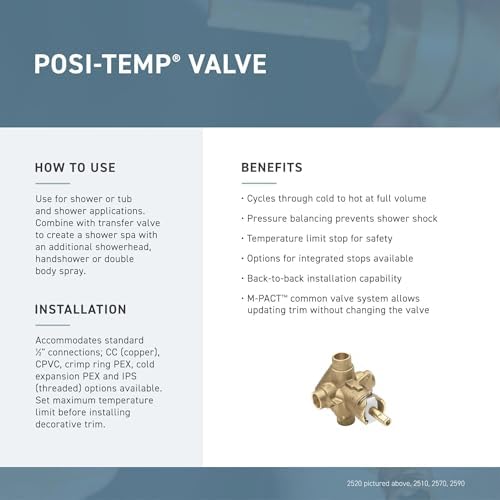 Alternative view of moen t2152eporb brantford positemp shower trim kit without valve, oil-rubbed bronze
