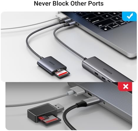 USB C Kart Okuyucu SD/ TF Kart Okuyucu Thunderbolt 3 Harici Bellek Kartı Okuyucu