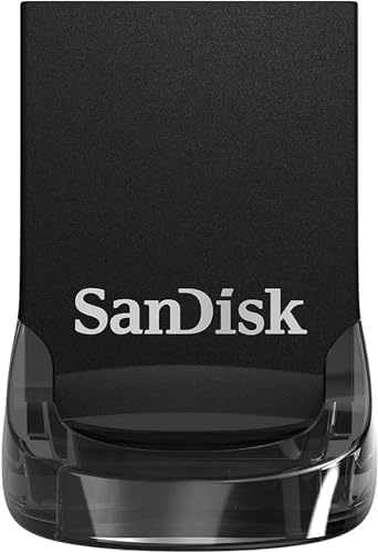 Ultra Fit USB 3.2 Sürücü 128GB (Dizüstü Bilgisayarlar, Oyun Konsolları ve Araç Ses Sistemleri için, Tak ve Kalın, 400MB/s Okuma, RescuePRO Deluxe Yazılımı), Siyah - Görsel 2