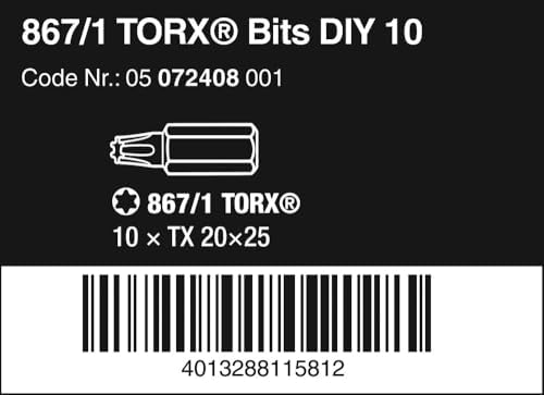 Uç Çeşitleri, 867/1 TX 20 DIY, TX 20 x 25 mm (Kutu Başına 10 Uç), 05072408001 - Görsel 2