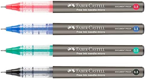 Free Ink Roller Kalem 0.5, Kırmızı, Silinmez Kalıcı Mürekkep, İğne Uçlu, Akıcı Yazım, Mürekkep Göstergeli