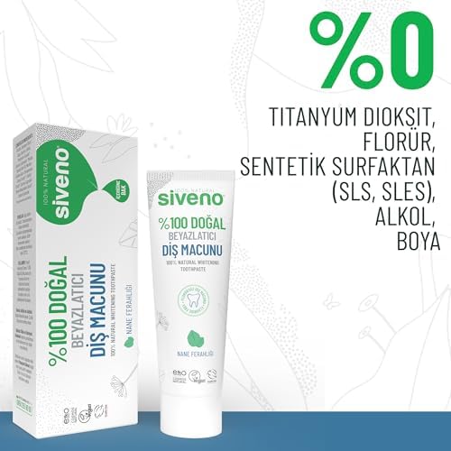 %100 Doğal Diş Macunu Beyazlatıcı Nane Ferahlığı Florürsüz 65 Gr