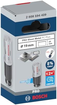 1 x PRO Sheet Metal Power Change Plus Delik Testeresi (Paslanmaz Çelik Saclar, Çelik Saclar, Ø 19 mm, Profesyonel Aksesuar Matkap/Tornavida için) - Görsel 3