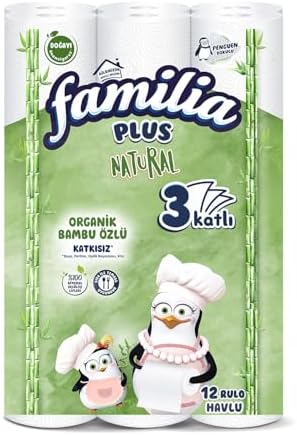 Plus Natural Penguen Havlu Kağıt 12'lı
