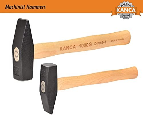 KANCA Dövme Çelik 1500g Çekiç, Ergonomik Ahşap Saplı Dövme Çelik Çekiç, Özel Isıl İşlemli 1500 g Çekiç - Görsel 3