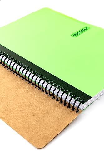 Alternative view of Capricorn Neon Serisi, A4, 6 Konulu (3 Kareli, 3 Çizgili) 180 Yaprak PP Kapaklı Spiralli Defter, Yeşil