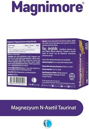 Magnimore Magnezyum İçeren Takviye Edici Gıda 60 Kapsül