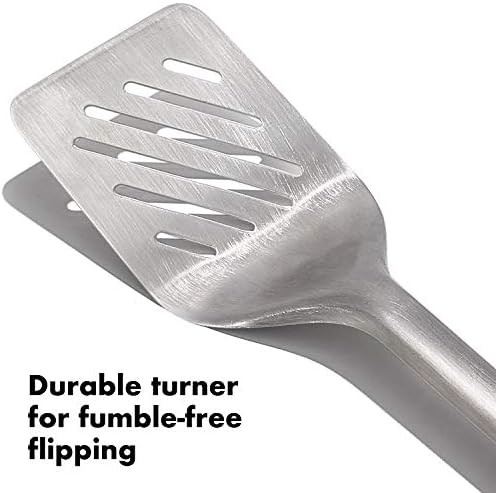 Alternative view of Spatula ve Maşa Seti - Bulaşık Makinesinde Yıkanabilir Barbekü Maşası Seti Paslanmaz Çelik Et Spatulalı - 41 cm ve 47,5 cm