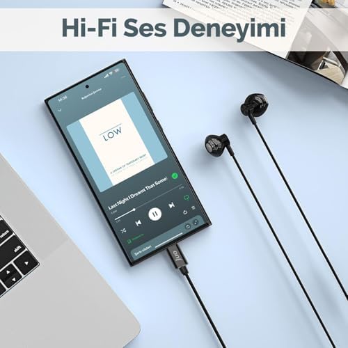 Alternative view of Type-C Mikrofonlu Kablolu Kulak İçi Kulaklık Metal DAC Çip Destekli ENC Gürültü Engelleme