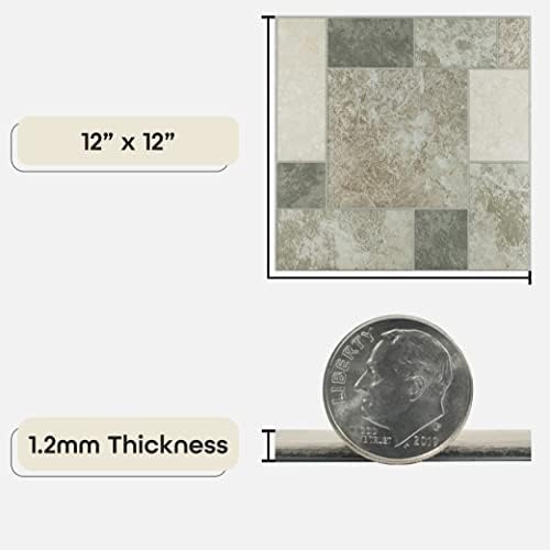 Furnishings FTVGM32720 vinil, 30,5 x 30,5 x 1,2 mm, antik bej - Görsel 3
