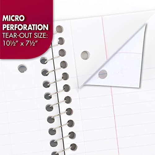 Alternative view of Mead Spiral Defter, 24 Paket, 1-Konu, Geniş Çizgili Kağıt, 7-1/2" x 10-1/2", Dizüstü Bilgisayar Başına 70 Sayfa, Renk Değişebilir (05510)