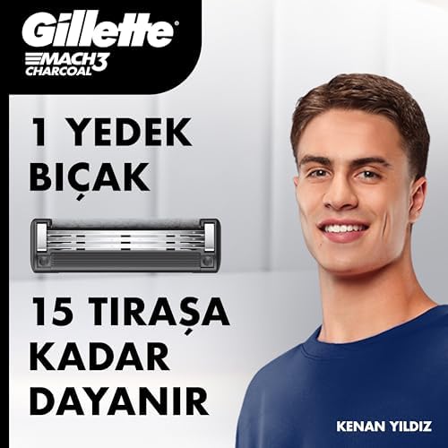Mach3 Charcoal Tıraş Makinesi + 2 Adet Yedek Tıraş Bıçağı