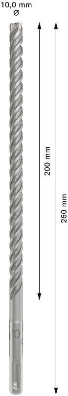 Alternative view of 1x PRO SDS plus-5X Kırıcı Delici Delme Ucu (Donatılı Beton, Beton, Ø 10,00 mm, Professional Aksesuar Kırıcı Delici)