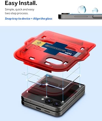 Galaxy Z Flip 6 Cam Ekran Koruyucu Kolay Kurulum Fit (2 Adet) - AGL07973 - Görsel 3