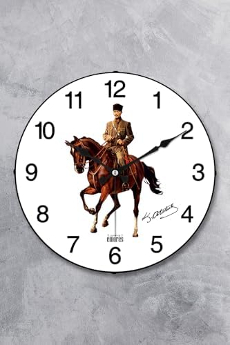 Alternative view of Atatürk Duvar Saati Akar Saniye Sessiz Mekanizma 36 cm