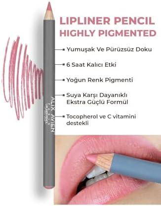 Alternative view of Uzun Süre Kalıcı Dağılma Yapmayan Nemlendirici Dudak Kalemi - Lipliner Pencil 11 Rose